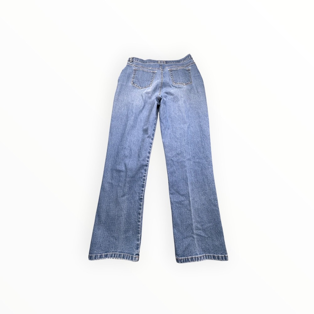 St. John's Bay Jeans Womens 18 Blue Stretch Straight Leg High Rise Denim Pants - Picture 2 of 12